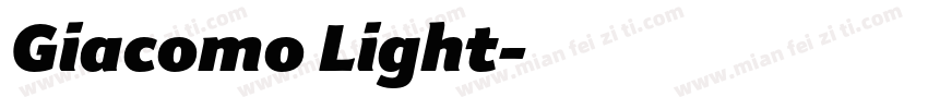 Giacomo Light字体转换